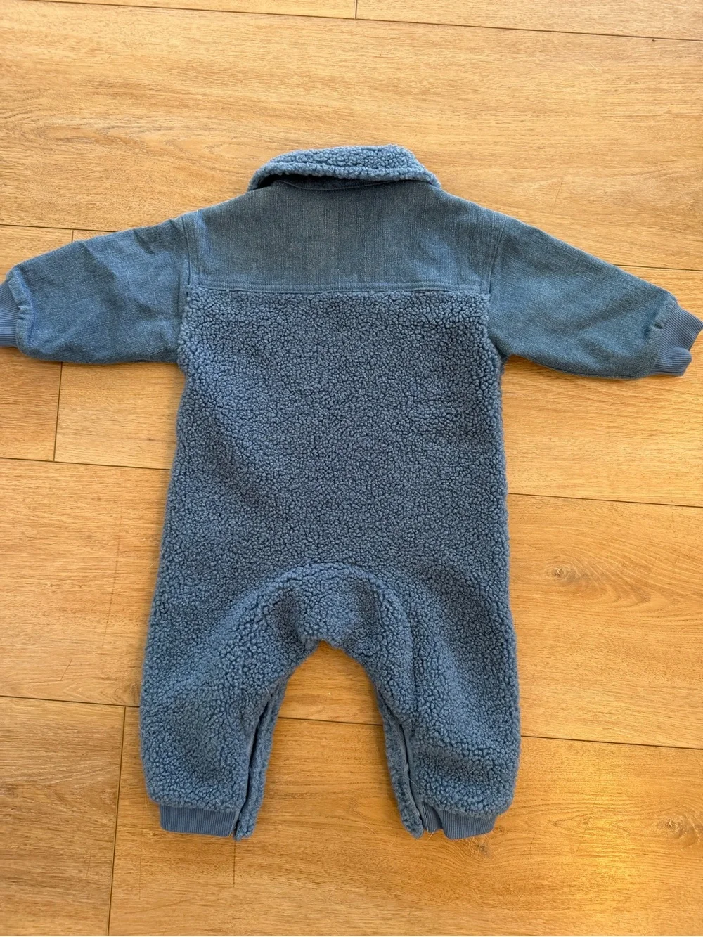 Levi's Blue Sherpa One-Piece Footie